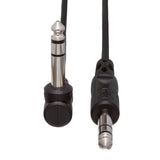 HOSA CSS-110R Balanced Interconnect, 1/4 in TRS to Right-angle 1/4 in TRS, 10 ft