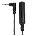 HOSA MHE-100.5 Headphone Adapter 1/4 in TRS to Right-angle 3.5 mm (6 in)