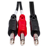 HOSA STP-203 Insert Cable 1/4 in TRS to Dual 1/4 in TS (3 m)