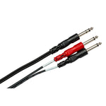 HOSA STP-201 Insert Cable, 1/4 in TRS to Dual 1/4 in TS, 1 m