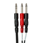 HOSA STP-201 Insert Cable, 1/4 in TRS to Dual 1/4 in TS, 1 m