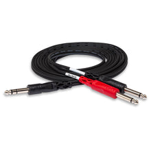 HOSA STP-201 Insert Cable, 1/4 in TRS to Dual 1/4 in TS, 1 m