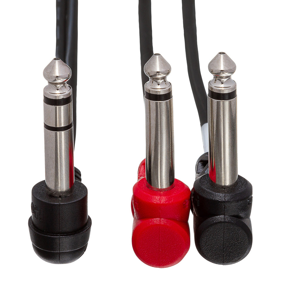 HOSA STP-201RR Insert Cable, Right-angle 1/4 in TRS to Dual Right-angle 1/4 in TS, 1 m