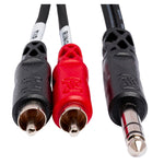 HOSA TRS-202 Insert Cable 1/4 in TRS to Dual RCA (2 m)