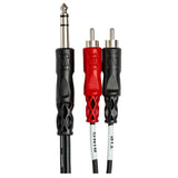 HOSA TRS-203 Insert Cable 1/4 in TRS to Dual RCA (3 m)