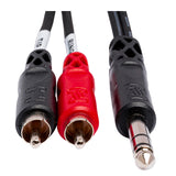 HOSA TRS-203 Insert Cable 1/4 in TRS to Dual RCA (3 m)