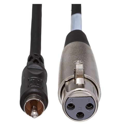 HOSA XRF-110 Unbalanced Interconnect XLR3F to RCA (10 ft)