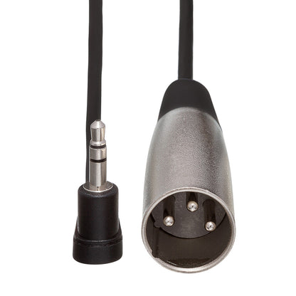 HOSA XVM-105M Camcorder Microphone Cable, Right-angle 3.5 mm TRS to XLR3M, 5 ft