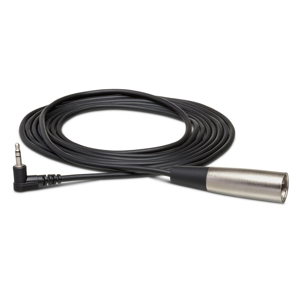 HOSA XVM-105M Camcorder Microphone Cable, Right-angle 3.5 mm TRS to XLR3M, 5 ft