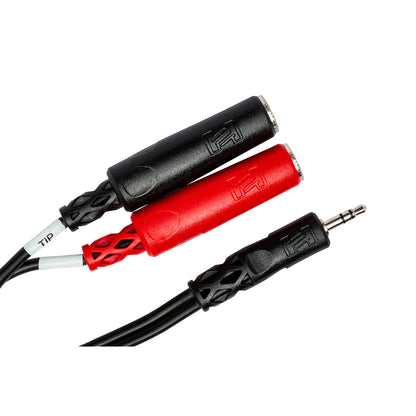 HOSA YMP-137 Stereo Breakout 3.5 mm TRS to Dual 1/4 in TSF