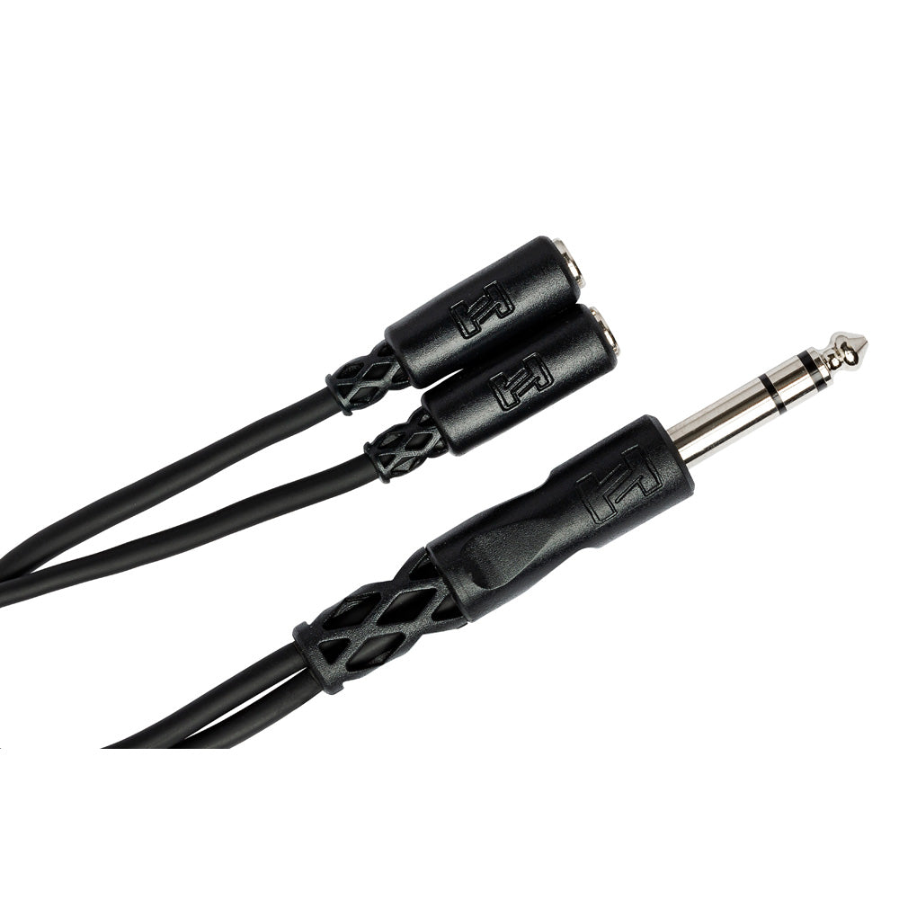 HOSA YMP-234 Y Cable 1/4 in TRS to Dual 3.5 mm TRSF