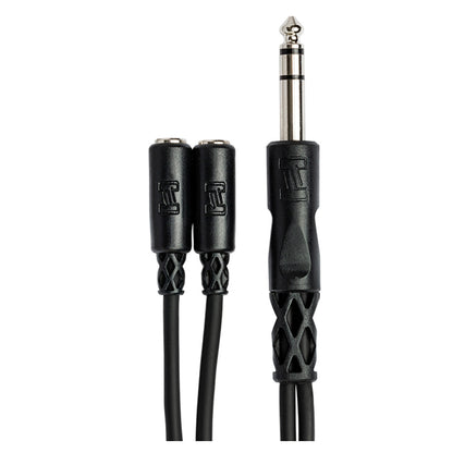 HOSA YMP-234 Y Cable 1/4 in TRS to Dual 3.5 mm TRSF