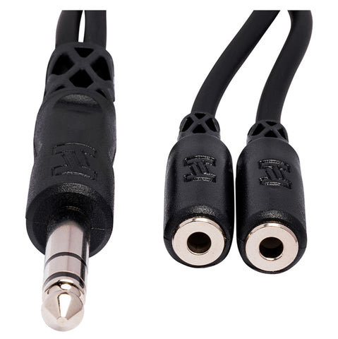 HOSA YMP-234 Y Cable 1/4 in TRS to Dual 3.5 mm TRSF
