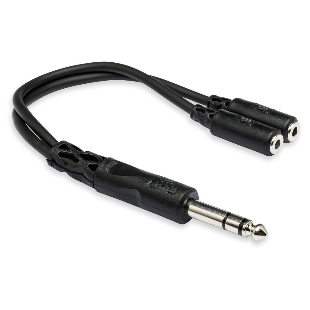 HOSA YMP-234 Y Cable 1/4 in TRS to Dual 3.5 mm TRSF