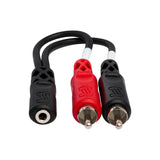 HOSA YMR-197 Stereo Breakout 3.5 mm TRSF to Dual RCA