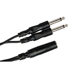 HOSA YPP-106 Y Cable 1/4 in TSF to Dual 1/4 in TS