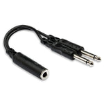 HOSA YPP-106 Y Cable 1/4 in TSF to Dual 1/4 in TS