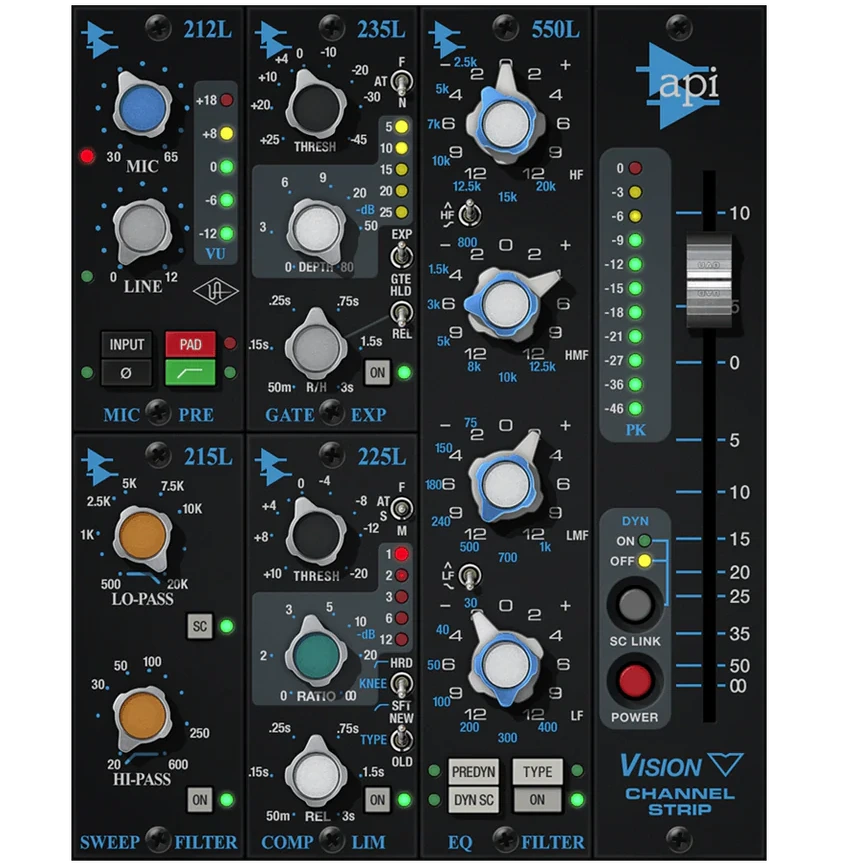 Universal Audio UAD API Vision Channel Strip Collection