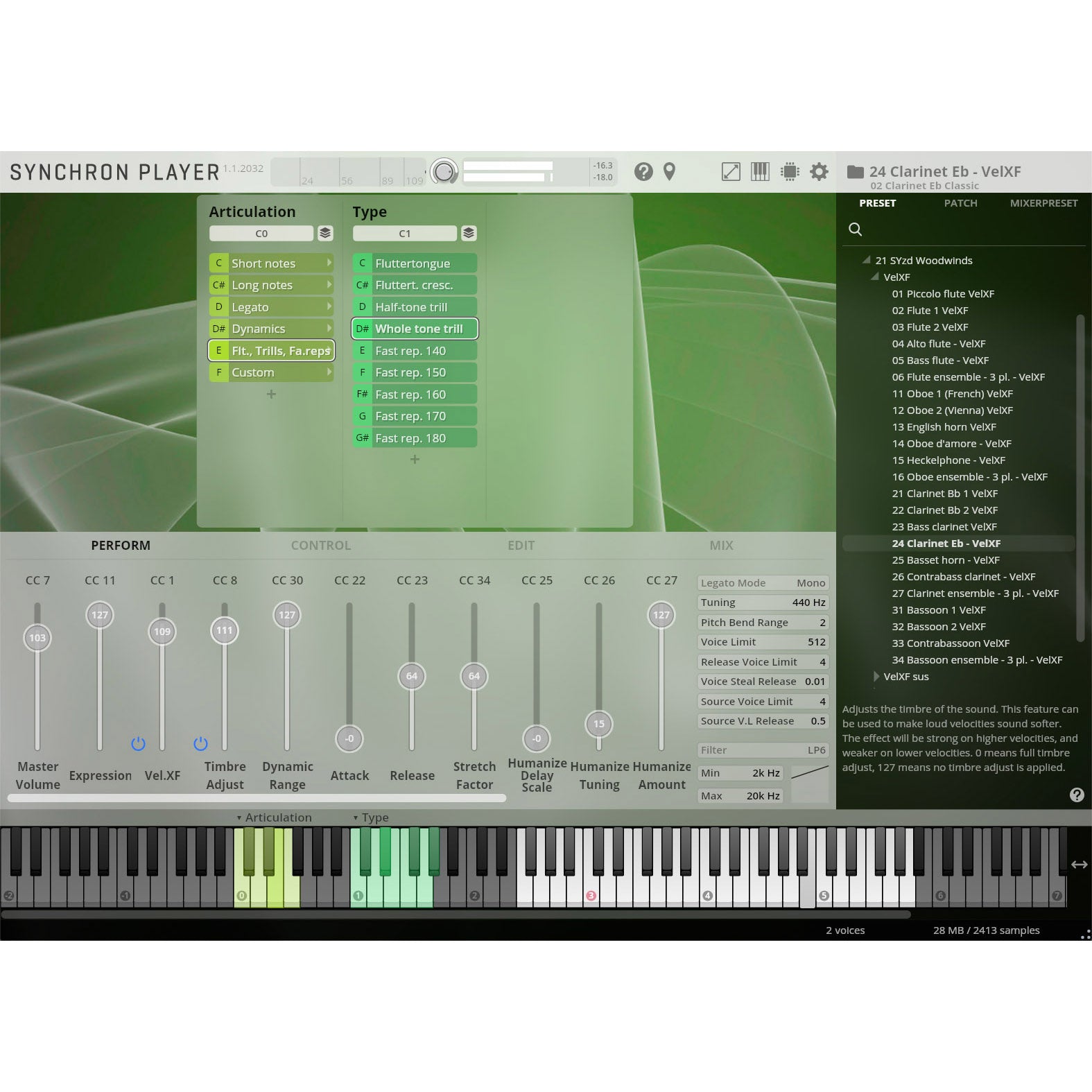 Vienna Symphonic Library Studio Clarinet Eb