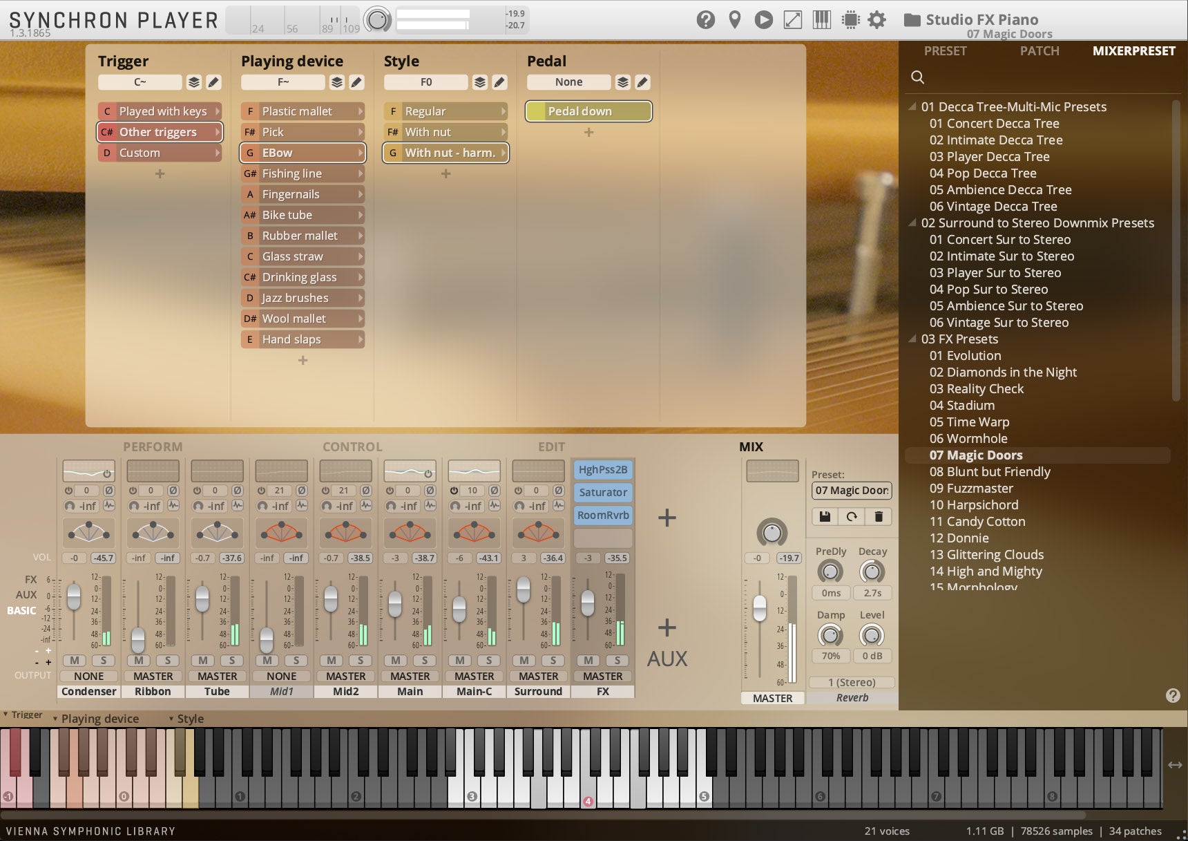Vienna Symphonic Library Studio FX Piano