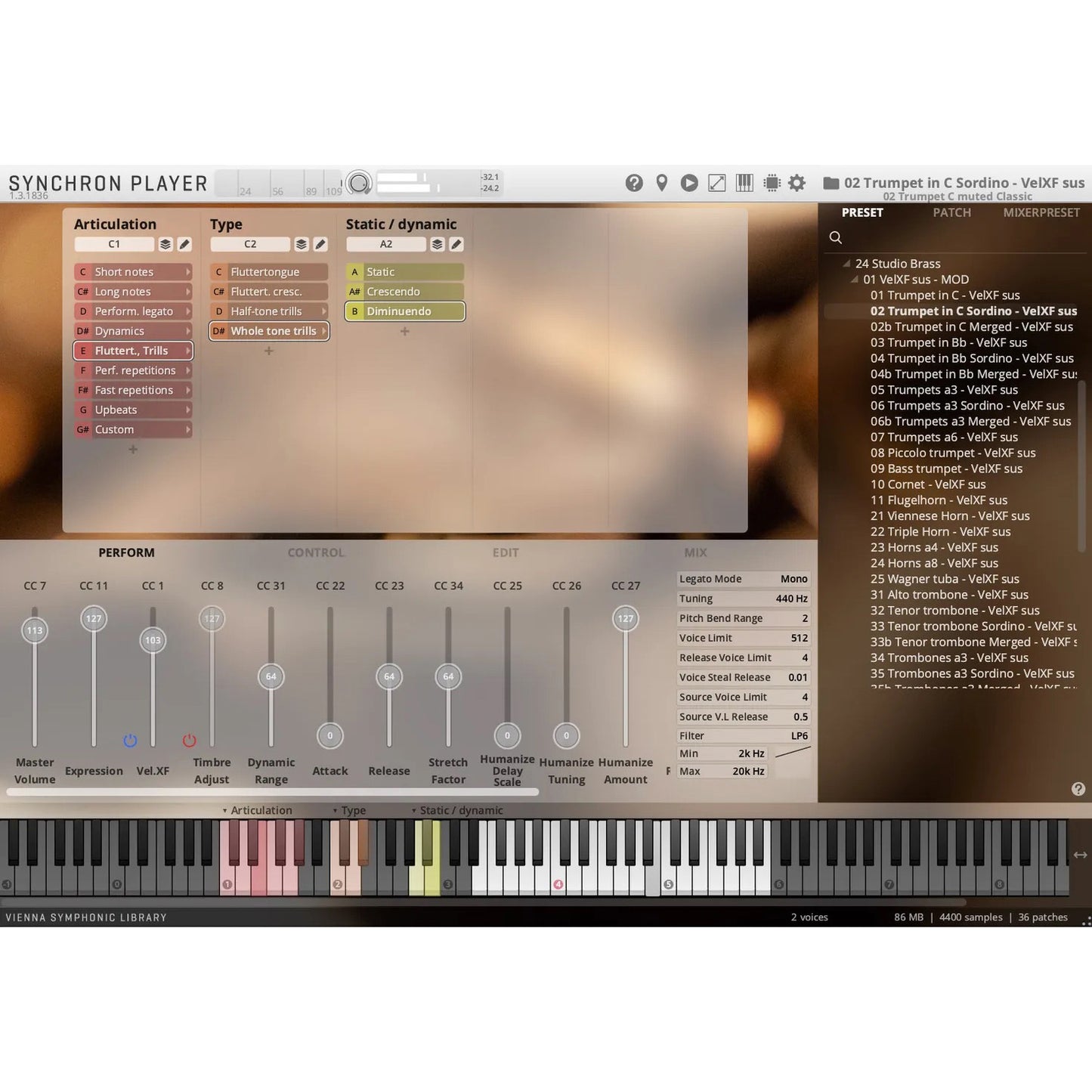 Vienna Symphonic Library Studio Trumpet (C, muted)