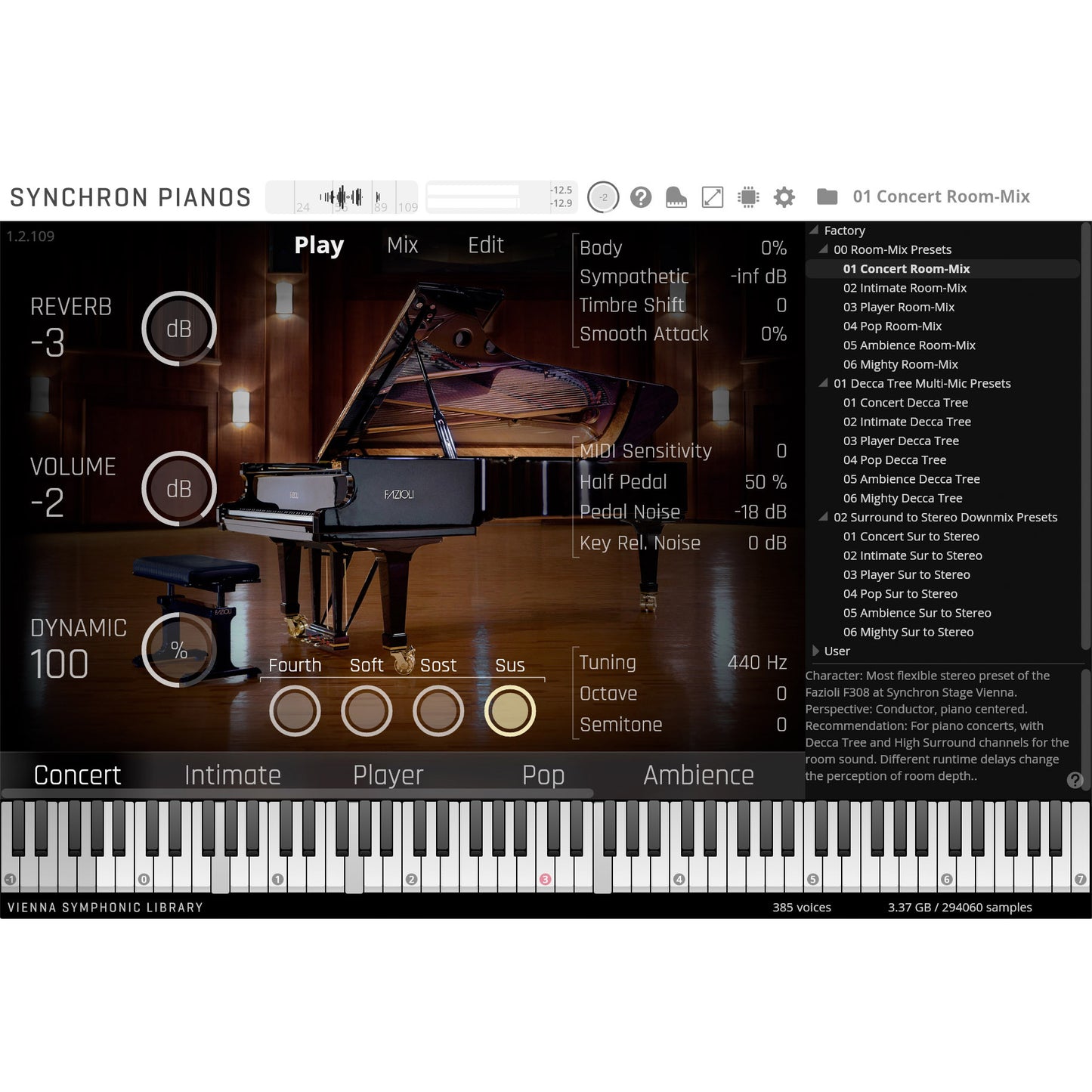 Vienna Symphonic Library Synchron Fazioli F308