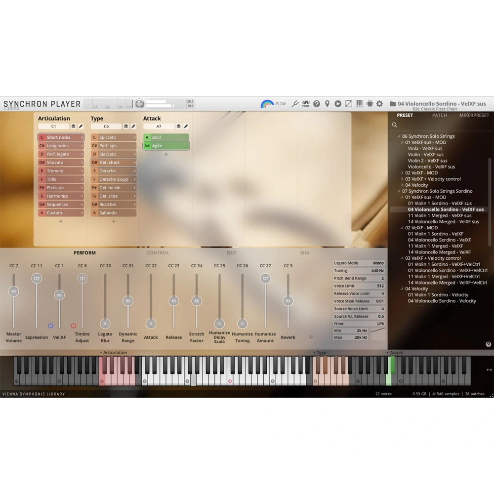 Vienna Symphonic Library Synchron Solo Strings Bundle (sordino)