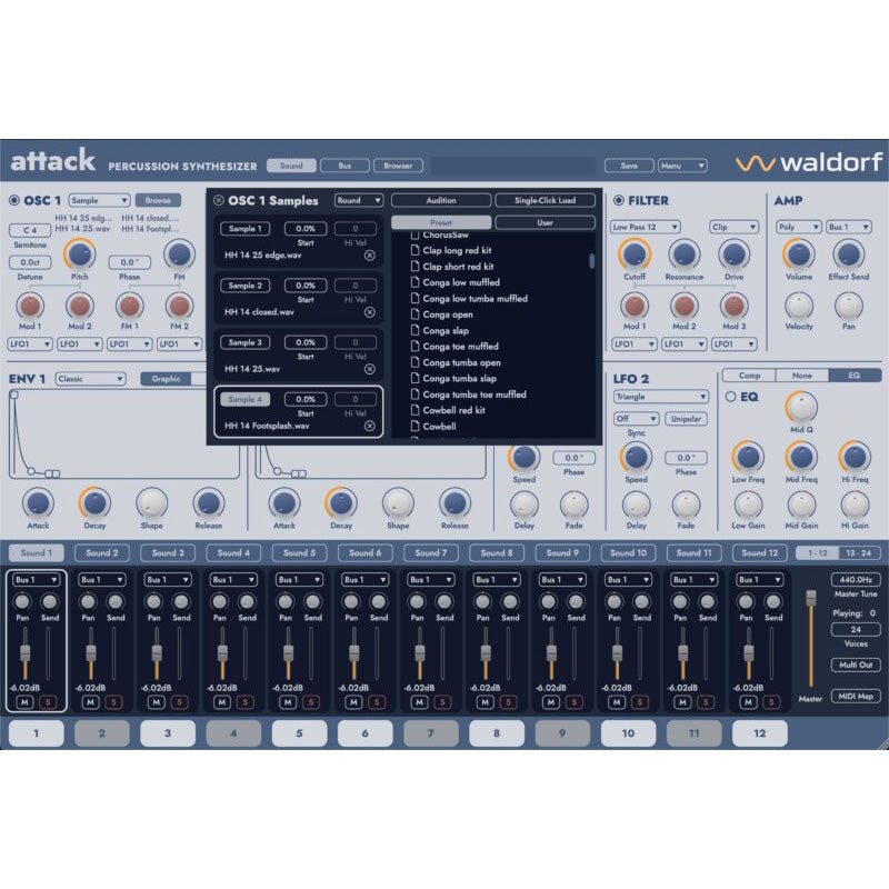 Waldorf Attack 3 Percussion Synthesizer Plug-In