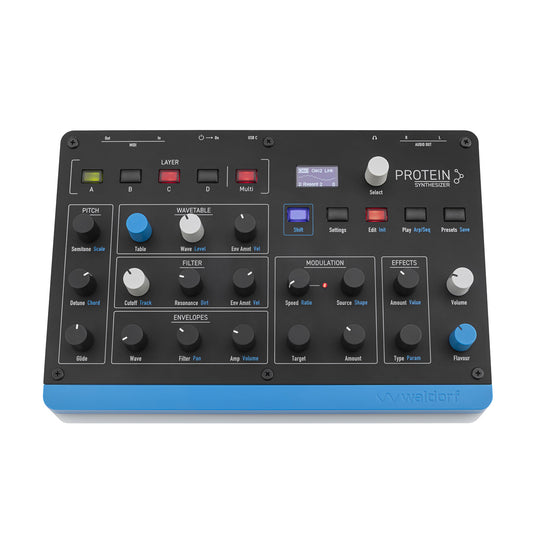 Waldorf Protein Wavetable Desktop Synthesizer (8-Voice)