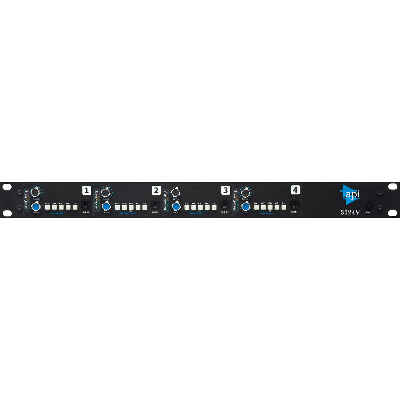 API 3124V Preamplifier (4-Channel Rack-Mount)