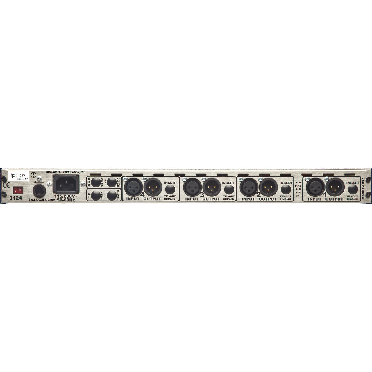 API 3124V Preamplifier (4-Channel Rack-Mount)