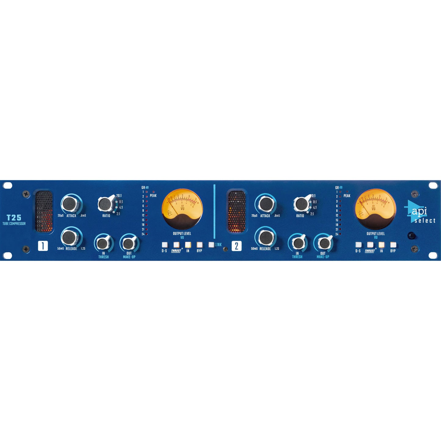 API Select T25 Tube Compressor (2-Channel Rack-Mount)