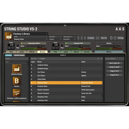 Applied Acoustics Systems String Studio VS-3 Synthesizer + Packs