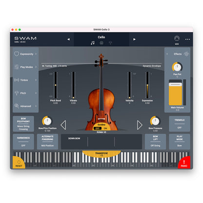 Audio Modeling SWAM Cello Virtual Instrument V3