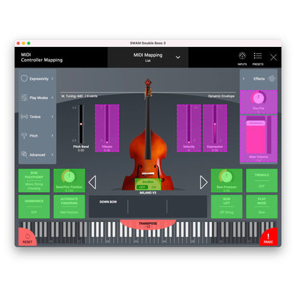 Audio Modeling SWAM Double Bass Virtual Instrument V3