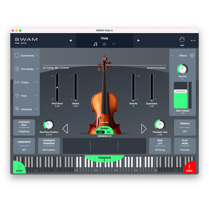 Audio Modeling SWAM Viola V3 Upgrade from V2 Virtual Instrument