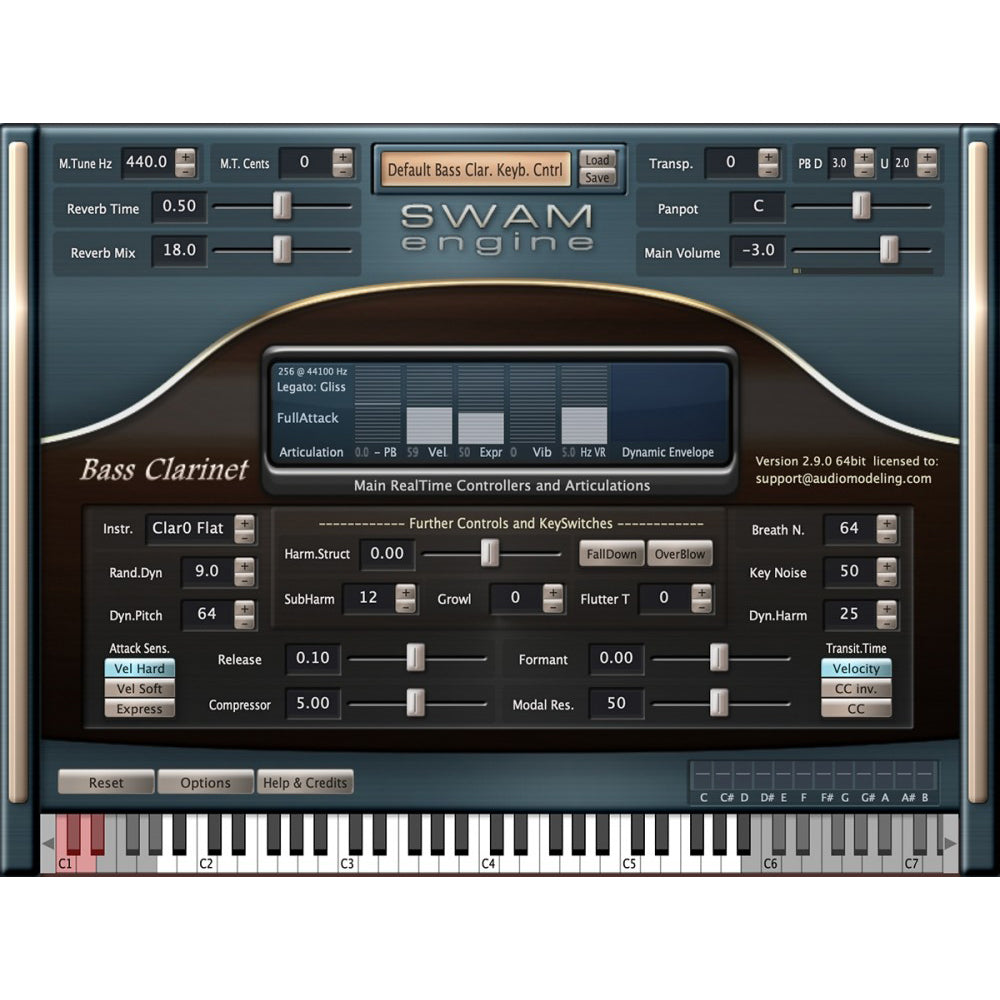 Audio Modeling SWAM Clarinets Virtual Instrument