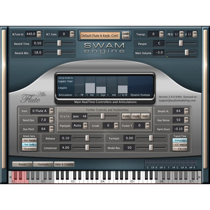 Audio Modeling SWAM Flutes Virtual Instrument