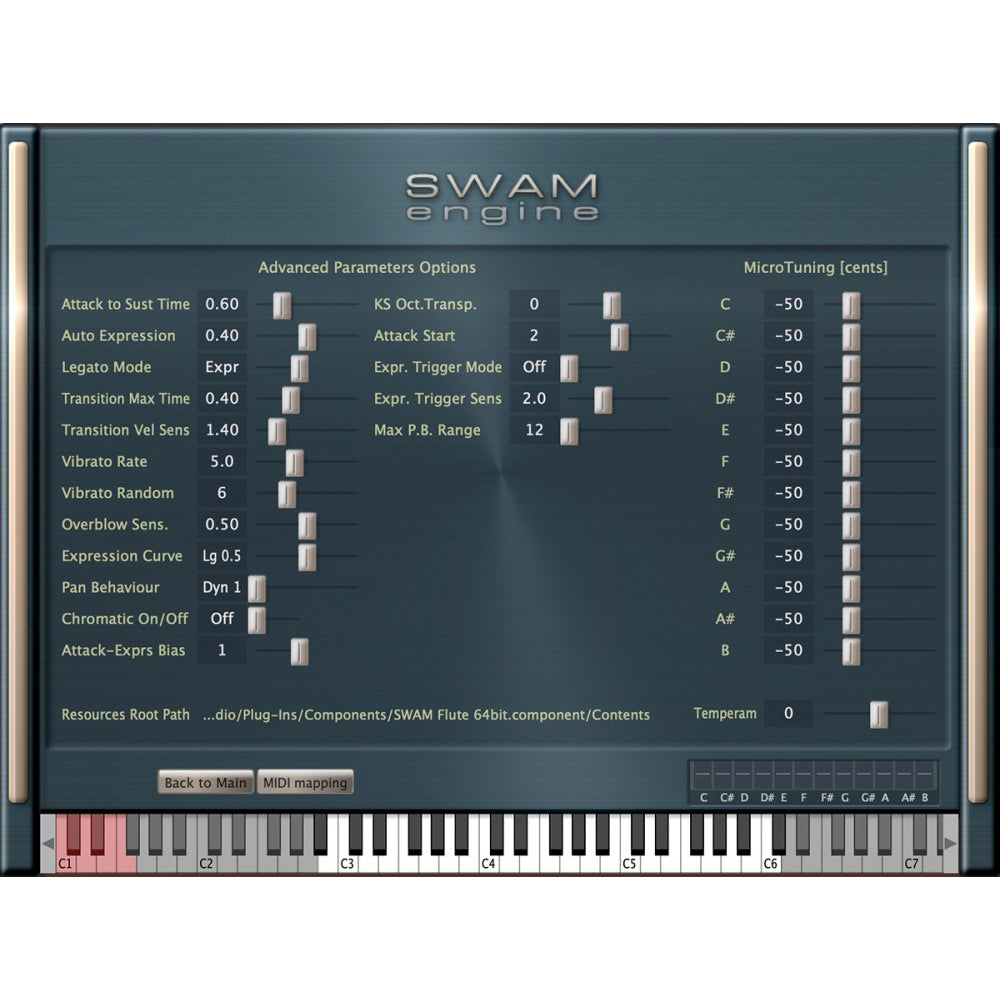 Audio Modeling SWAM Flutes Virtual Instrument