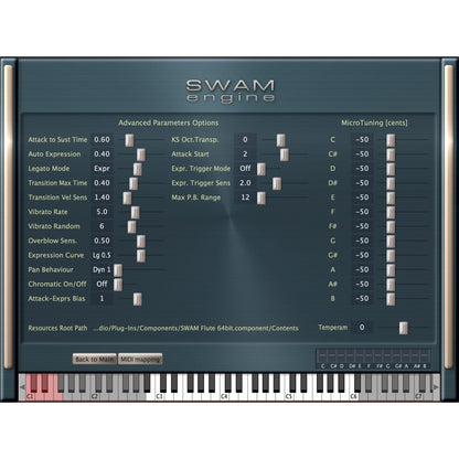 Audio Modeling SWAM Flutes Virtual Instrument