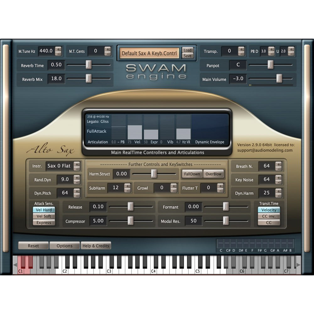 Audio Modeling SWAM Saxophones Virtual Instrument