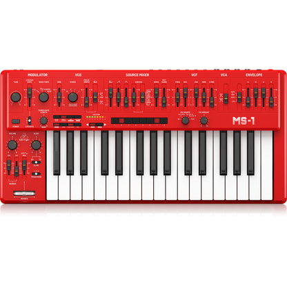 Behringer MS-1 Analog Synthesizer (Red)