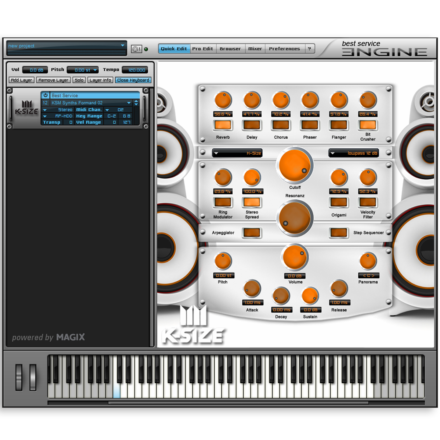 Best Service K-Size Engine Edition