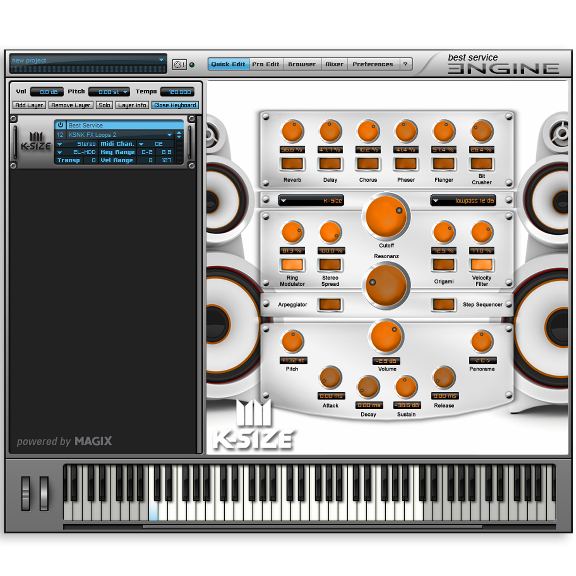 Best Service K-Size Engine Edition