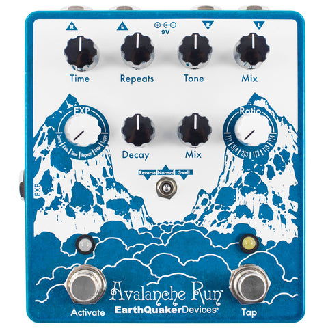 EarthQuaker Devices Avalanche Run - Stereo Reverb & Delay with Tap Tempo Pedal (V2)