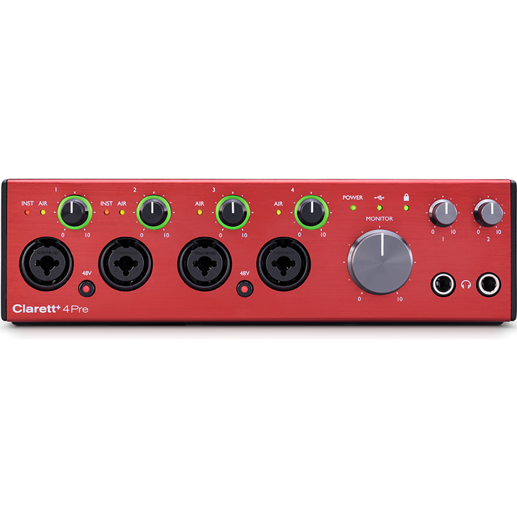 Focusrite Clarett+ 4Pre Audio Interface (18x8 USB)