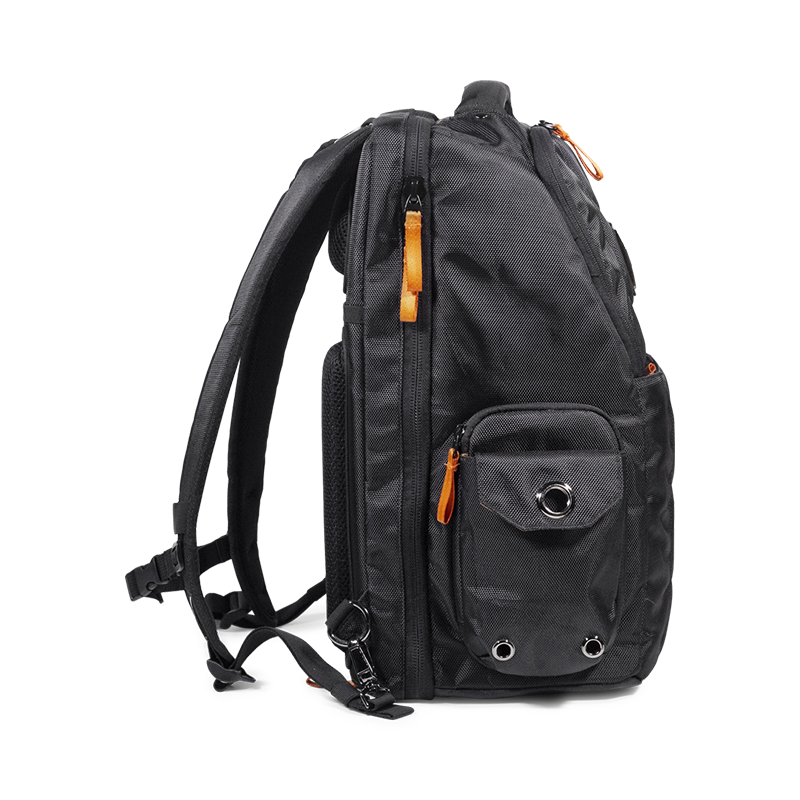 Gruv Gear Club Bag Stealth Elite - Flight-Smart Tech Backpack (Triple Black) - VENUEBAG02-EBK
