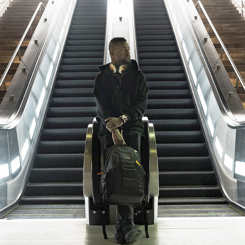 Gruv Gear Club Bag Stealth Elite - Flight-Smart Tech Backpack (Triple Black) - VENUEBAG02-EBK