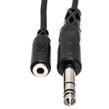 HOSA Headphone Adaptor Cable 3.5 mm TRS to 1/4 in TRS (25 ft) - MHE-325