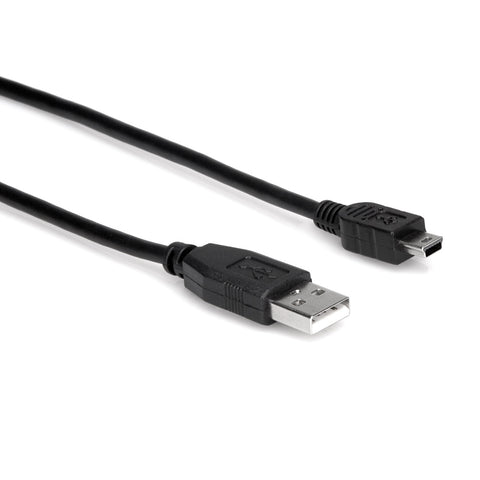 HOSA High Speed USB Cable Type A to Mini B (6 ft) - USB-206AM
